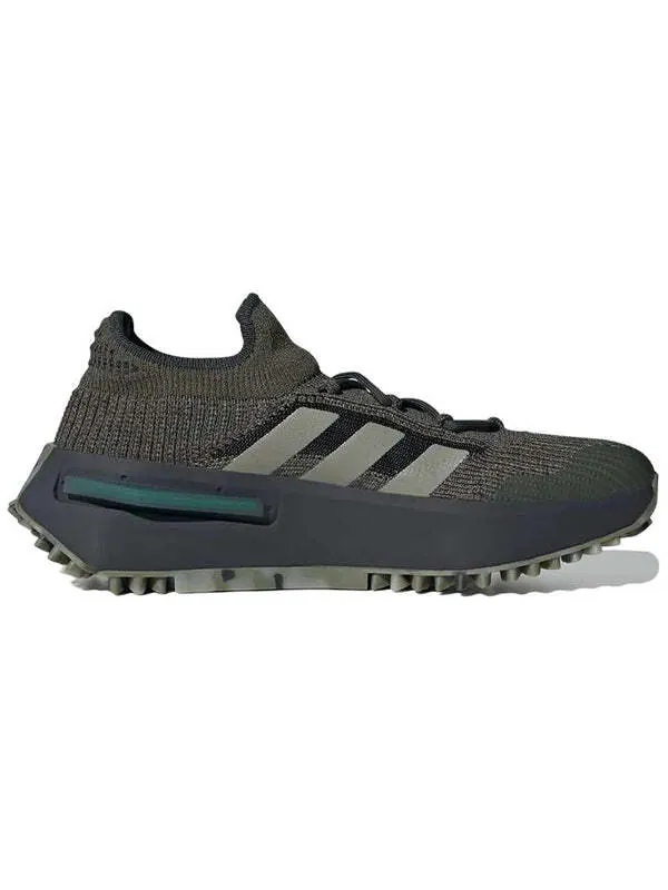 Кроссовки оригиналы nmd_s1 Adidas — изображение 2 из 4, оливковый/серебристый