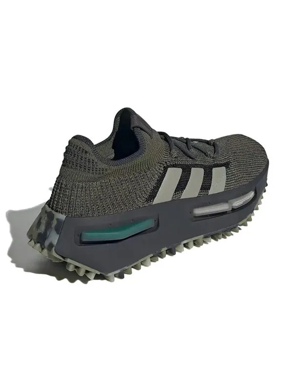 Кроссовки оригиналы nmd_s1 Adidas — изображение 4 из 4, оливковый/серебристый