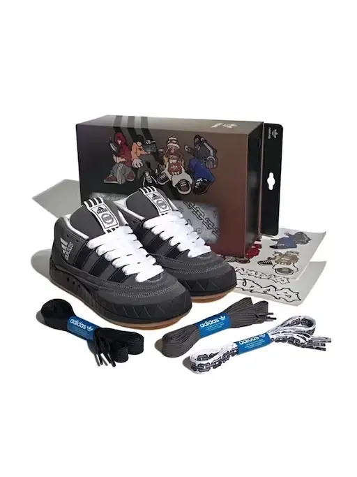 Кроссовки adimatic mid Adidas — изображение 2 из 4, серый/черный/белый