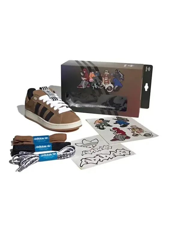 Кроссовки кампус 00-х Adidas — изображение 2 из 3, коричневый/черный/белый