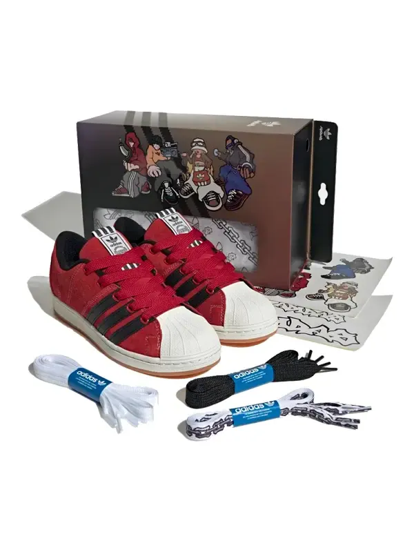 Кроссовки супермодифицированные Adidas — изображение 2 из 3, красный/черный/белый