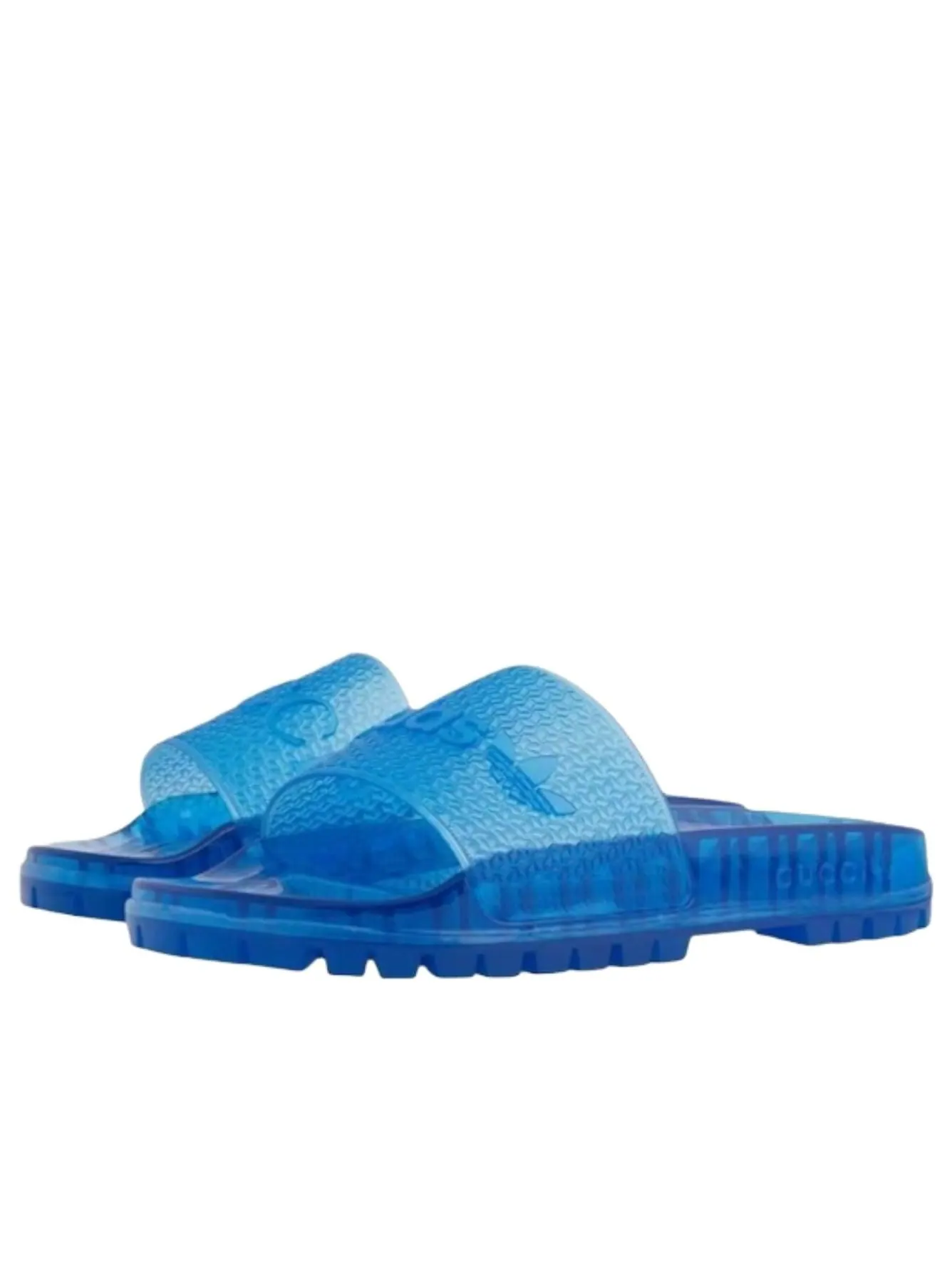 Шлепанцы Adilette 'Blue' Adidas x Gucci — изображение 2 из 5, синий