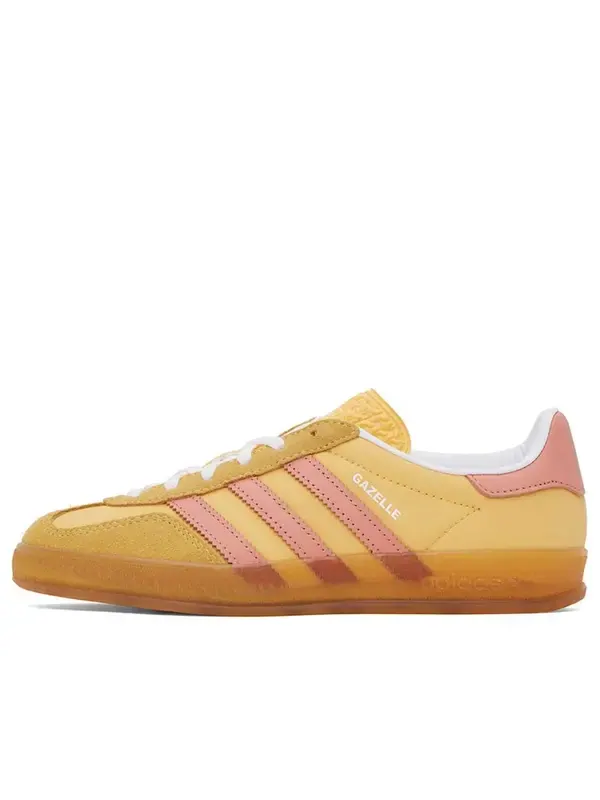 Кроссовки газель для помещений Adidas — изображение 1 из 4, желтый/розовый