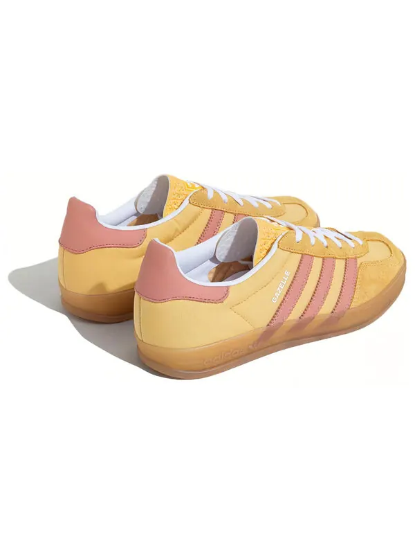 Кроссовки газель для помещений Adidas — изображение 3 из 4, желтый/розовый