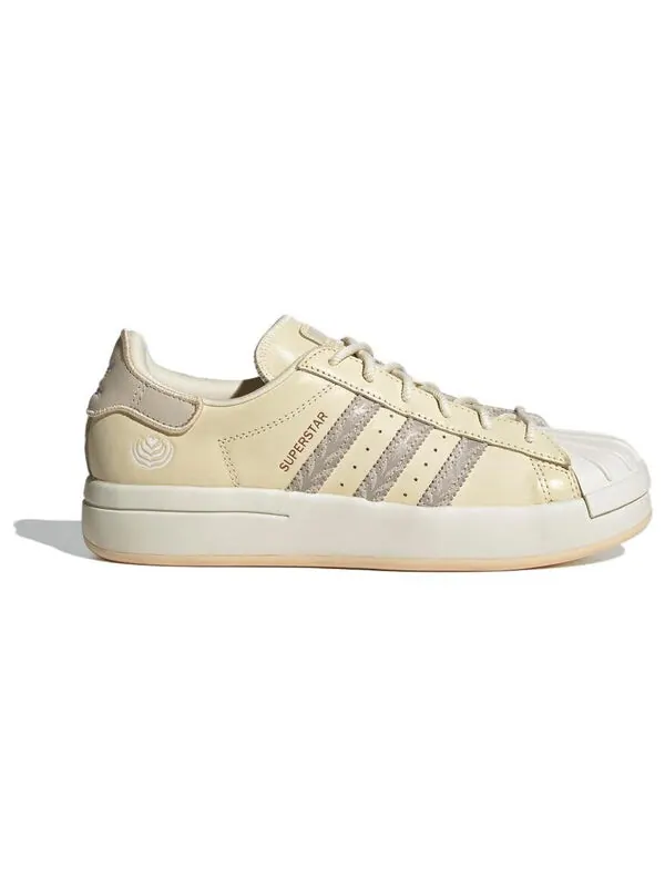 Кроссовки оригинальные суперзвезда ayoon shoes Adidas — изображение 2 из 4, бежевый/белый/серый