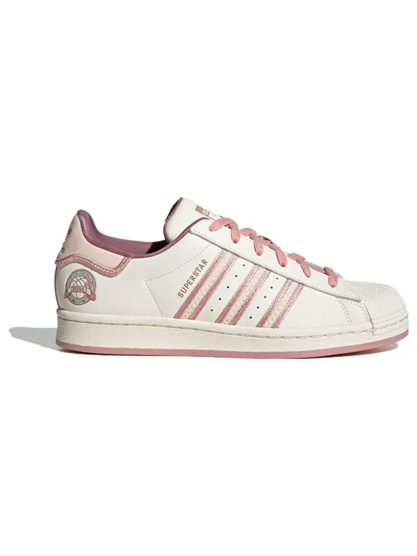 Кроссовки оригиналы суперзвезды кроссовки Adidas — изображение 2 из 4, кремовый белый/розовый
