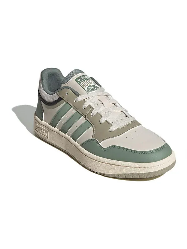 Кроссовки neo hoops 3.0 shoes Adidas — изображение 3 из 4, кремовый белый/зеленый