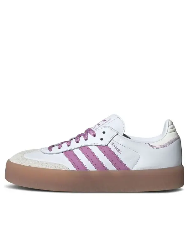 Кроссовки самбэ Adidas — изображение 1 из 4, белый/фиолетовый/белый