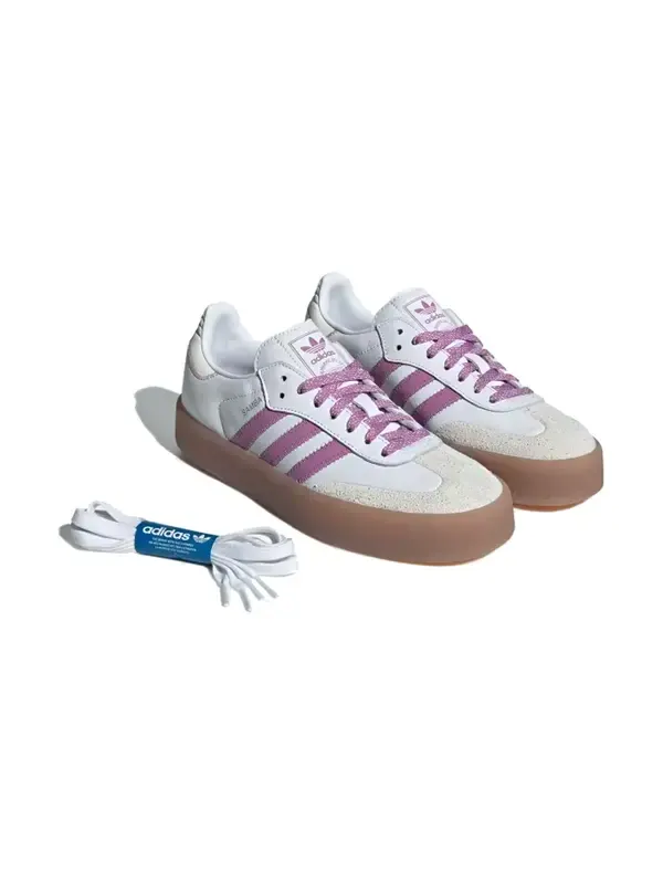 Кроссовки самбэ Adidas — изображение 4 из 4, белый/фиолетовый/белый