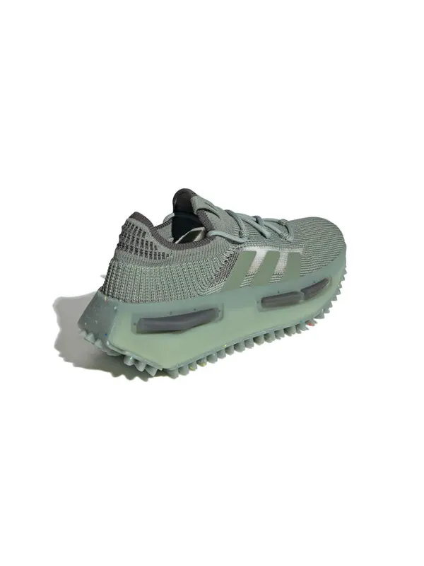 Кроссовки оригиналы nmd s1 Adidas — изображение 4 из 4, серебристый зеленый