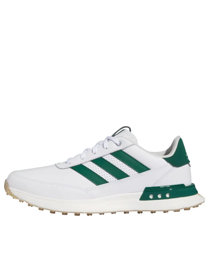 Кроссовки Adidas S2G Spikeless Leather 24 Golf 'Cloud White Collegiate Green Gum' — изображение 1 из 6, белый/зеленый