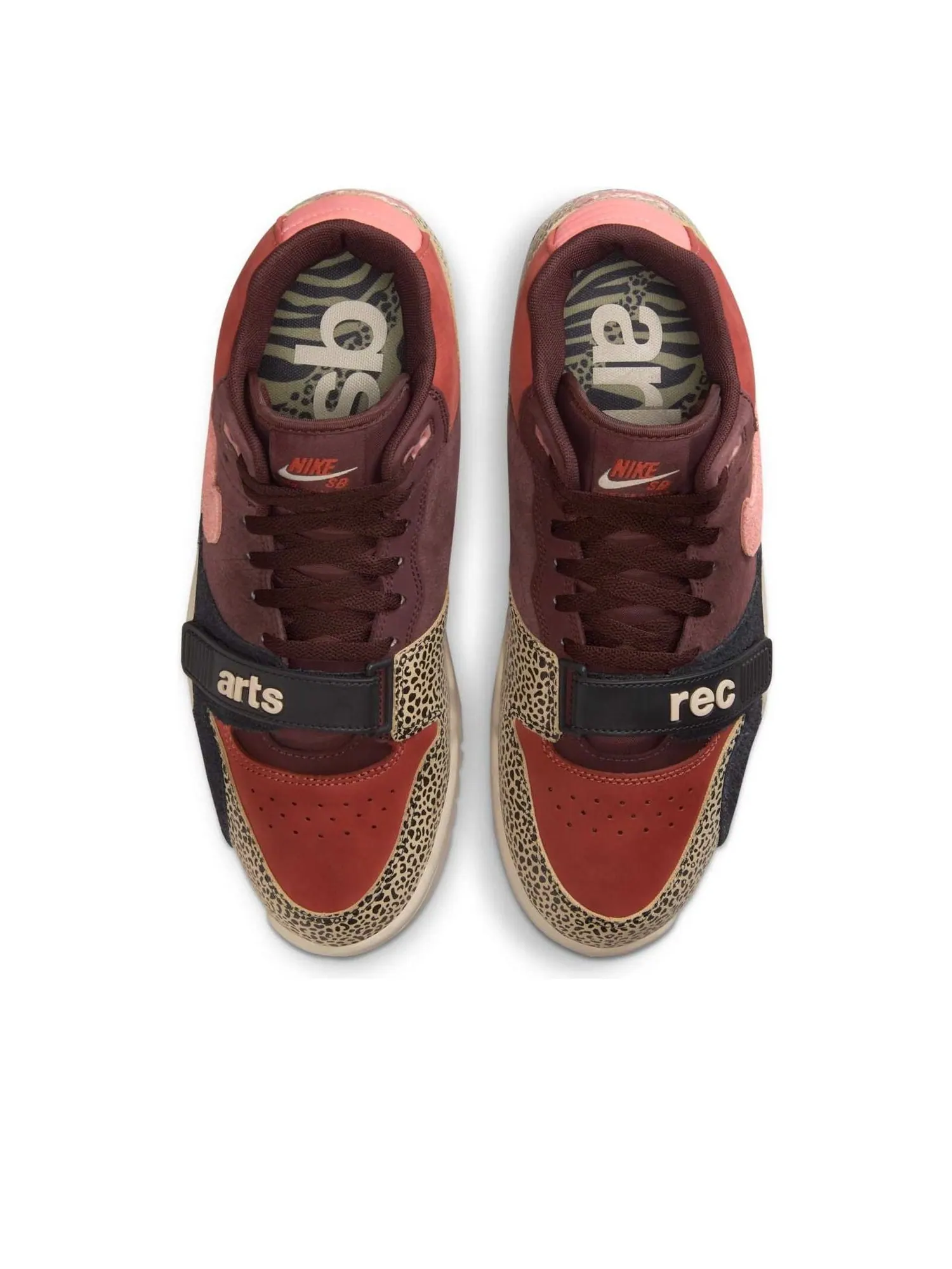 Кроссовки Nike SB x Arts-Rec Air Trainer 1 'Limestone' — изображение 2 из 6, коричневый