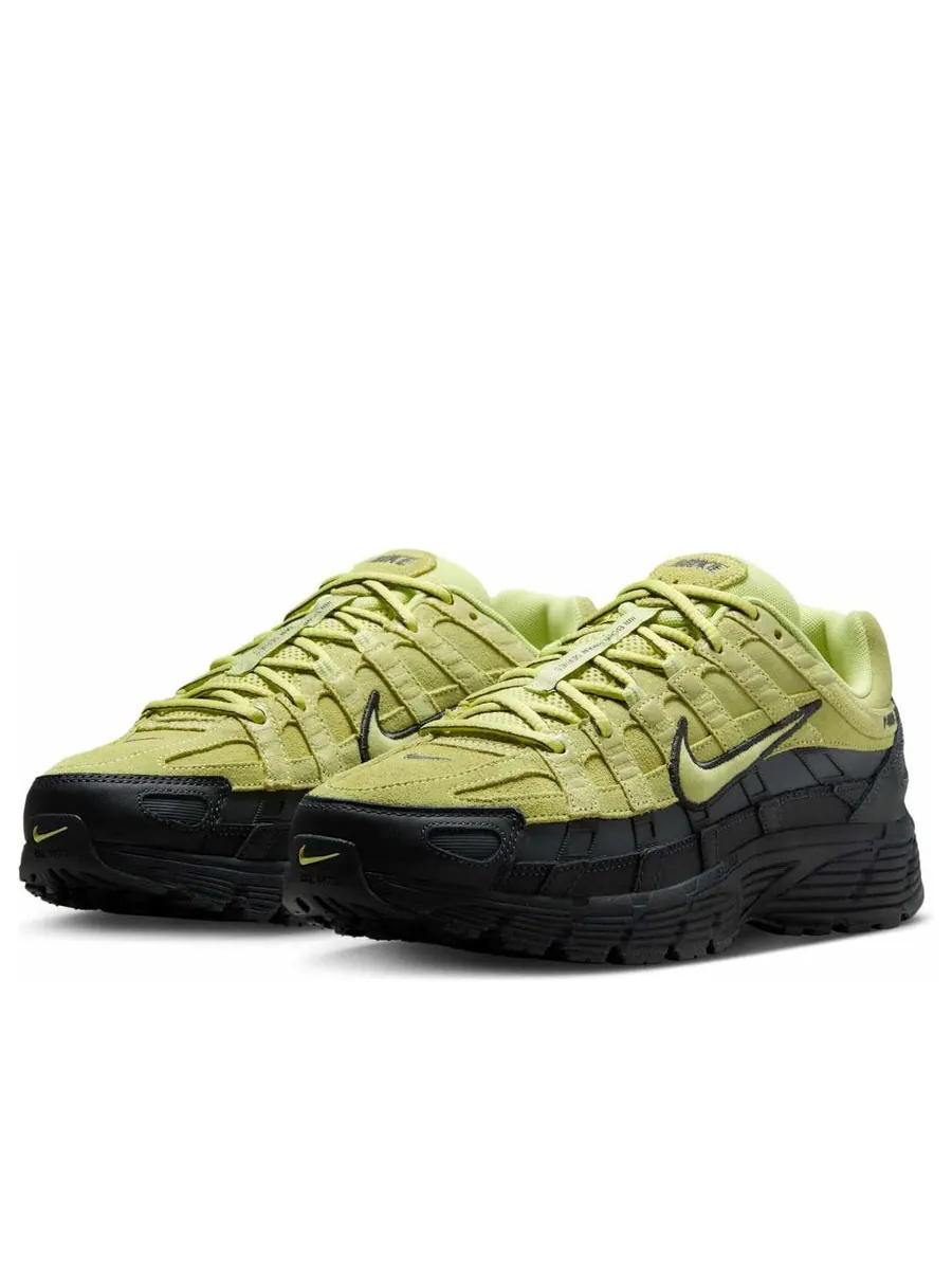 Кроссовки Nike P-6000 Premium 'Limelight Dark Smoke Grey' — изображение 3 из 6, зеленый