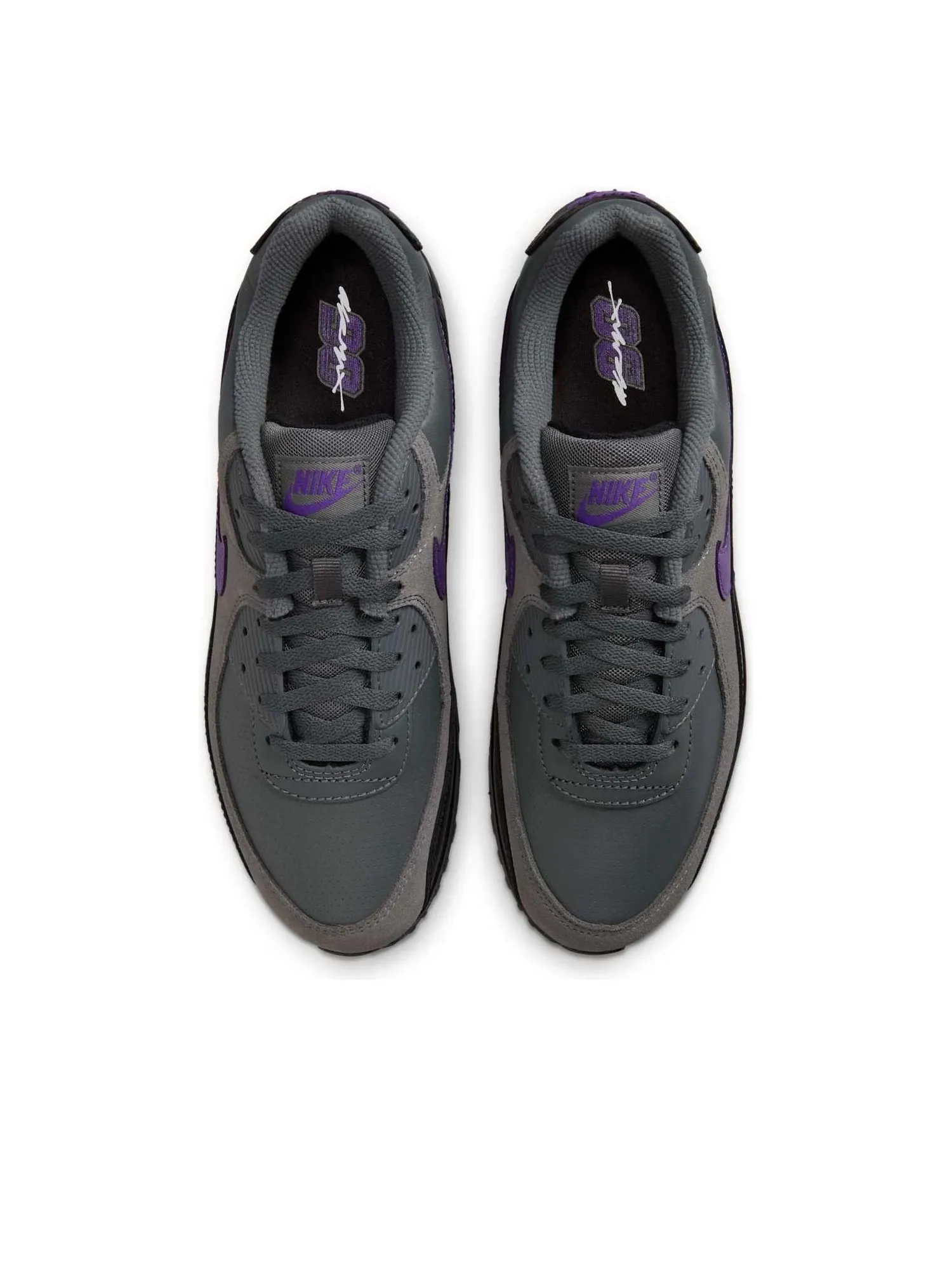 Кроссовки Nike Air Max 90 'Iron Grey Black Wild Grape' — изображение 2 из 6, черный