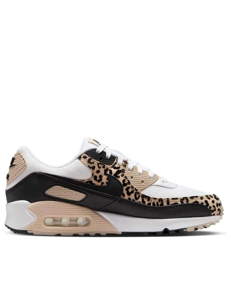 Кроссовки (WMNS) Nike Air Max 90 'Leopard Sanddrift Black' — изображение 2 из 6, белый