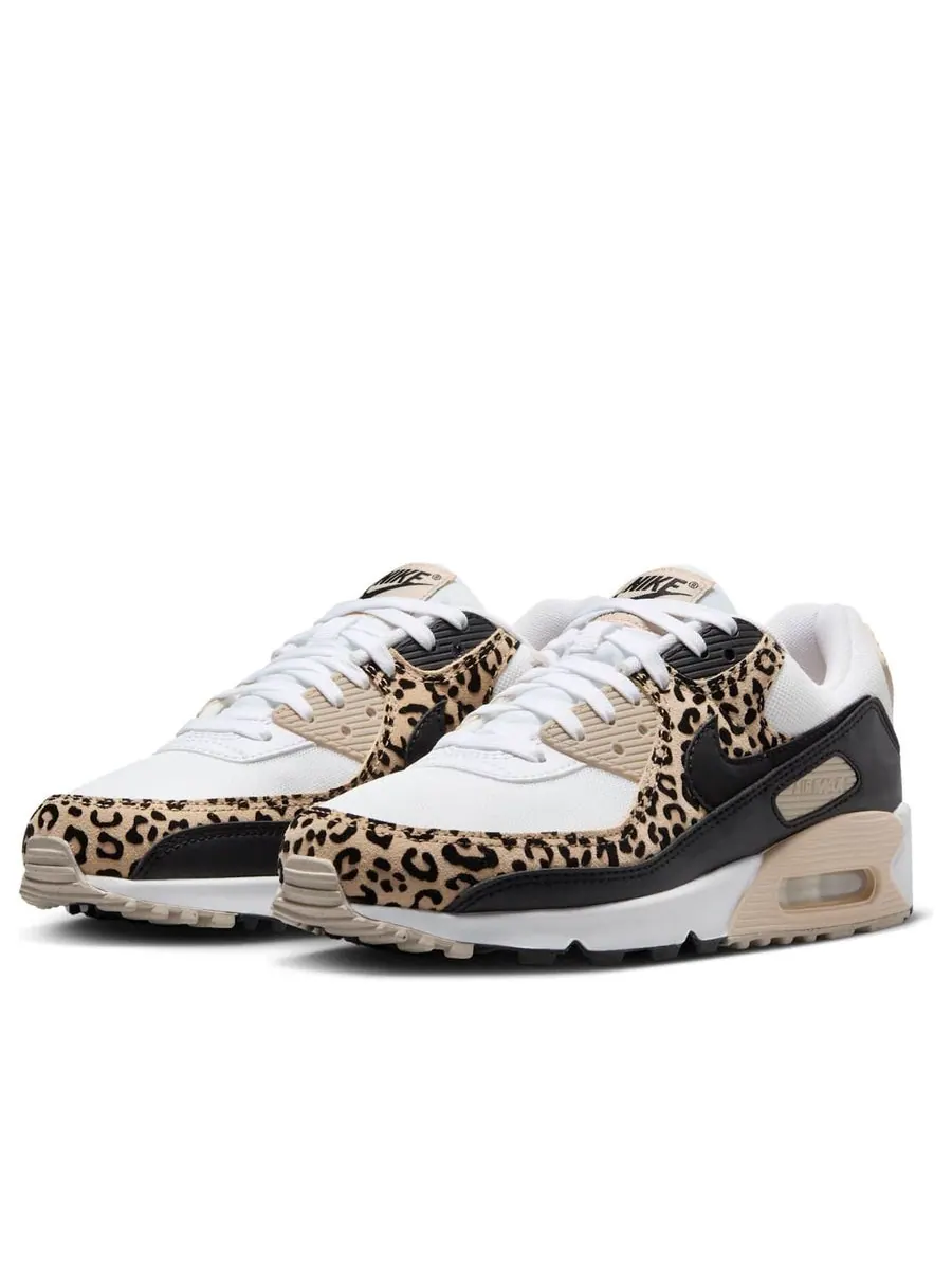 Кроссовки (WMNS) Nike Air Max 90 'Leopard Sanddrift Black' — изображение 3 из 6, белый