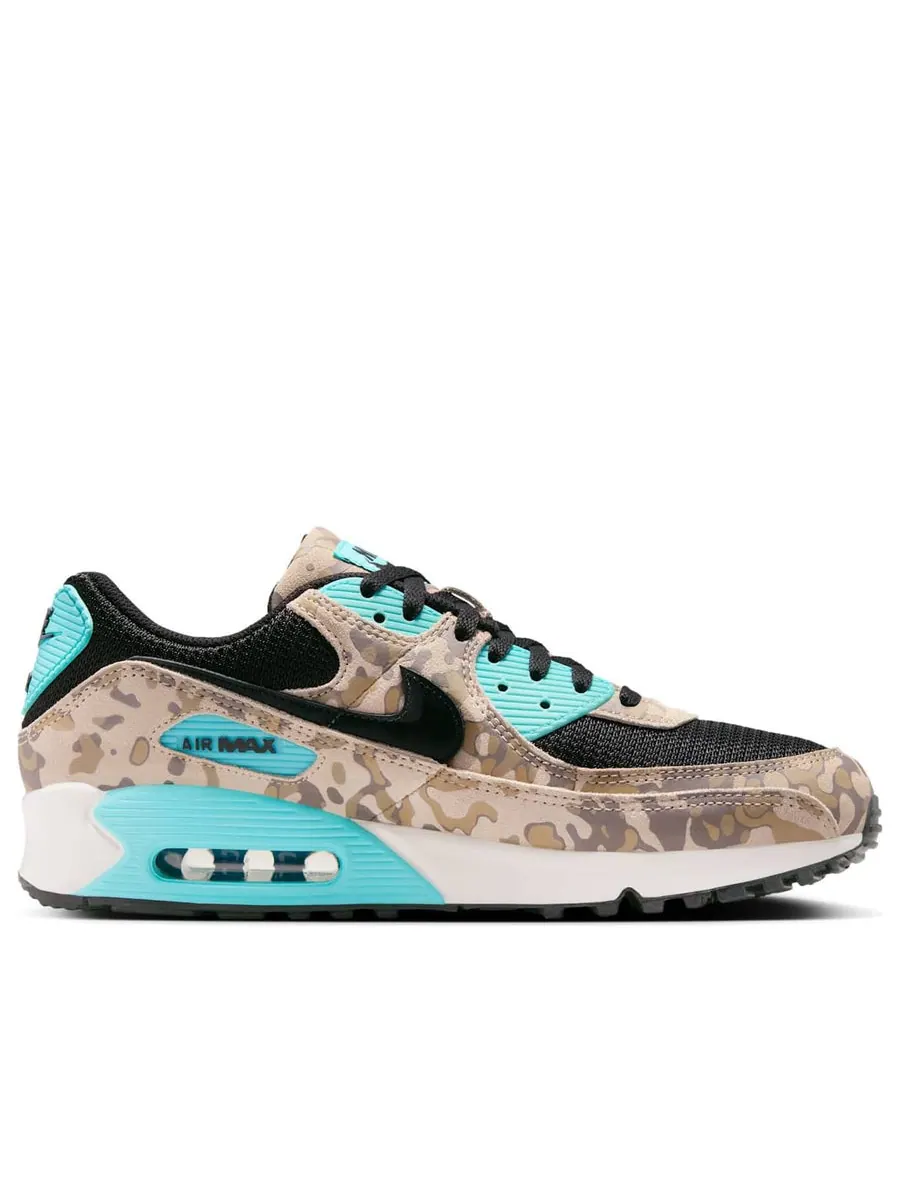 Кроссовки Nike Air Max 90 Premium 'Aurora Green Camo' — изображение 2 из 6, серый