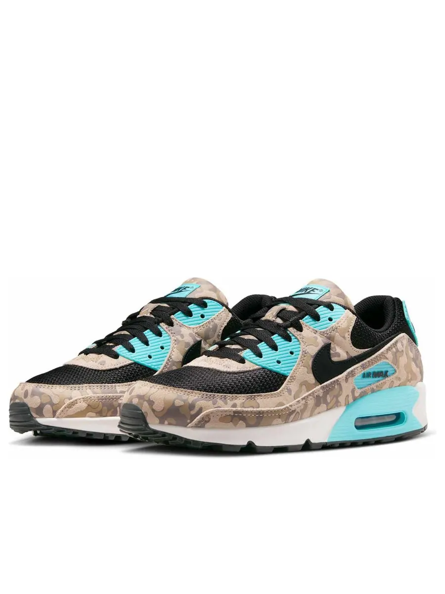 Кроссовки Nike Air Max 90 Premium 'Aurora Green Camo' — изображение 3 из 6, серый