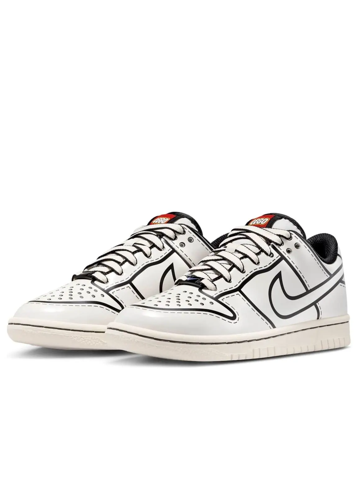 Кроссовки (GS) Nike Dunk Low x LEGO 'Sail' — изображение 3 из 6, бежевый