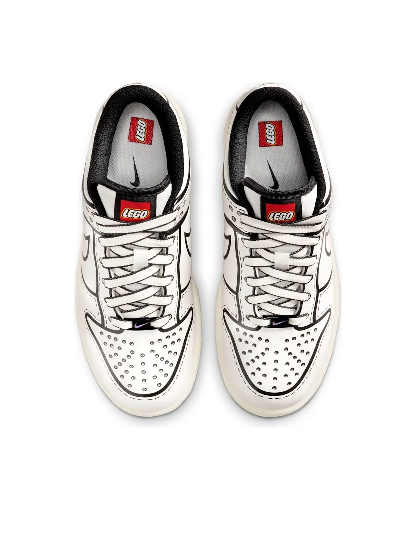 Кроссовки (GS) Nike Dunk Low x LEGO 'Sail' — изображение 4 из 6, бежевый