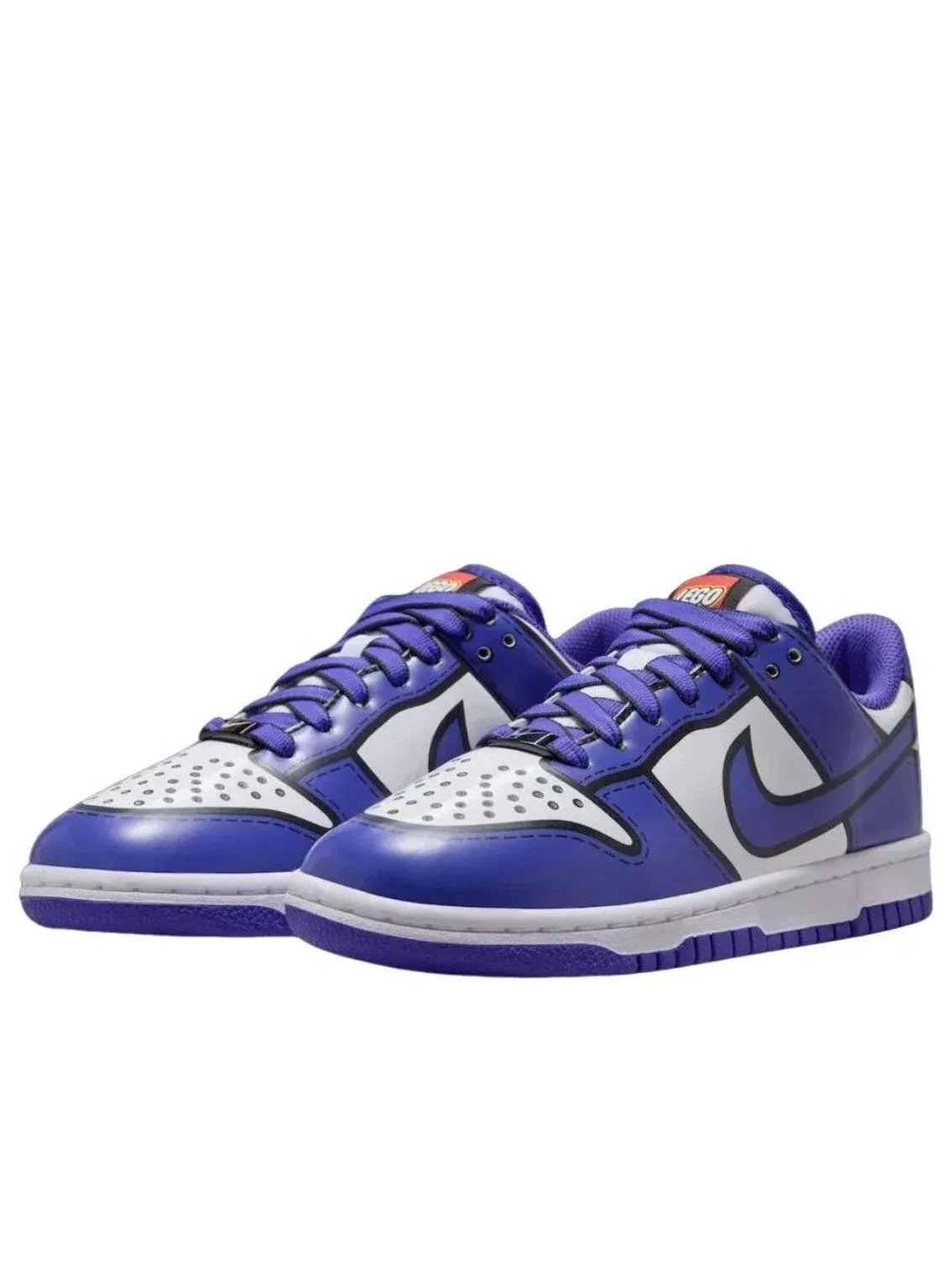 Детские кроссовки Nike Dunk Low с принтом — изображение 2 из 4, фиолетовый