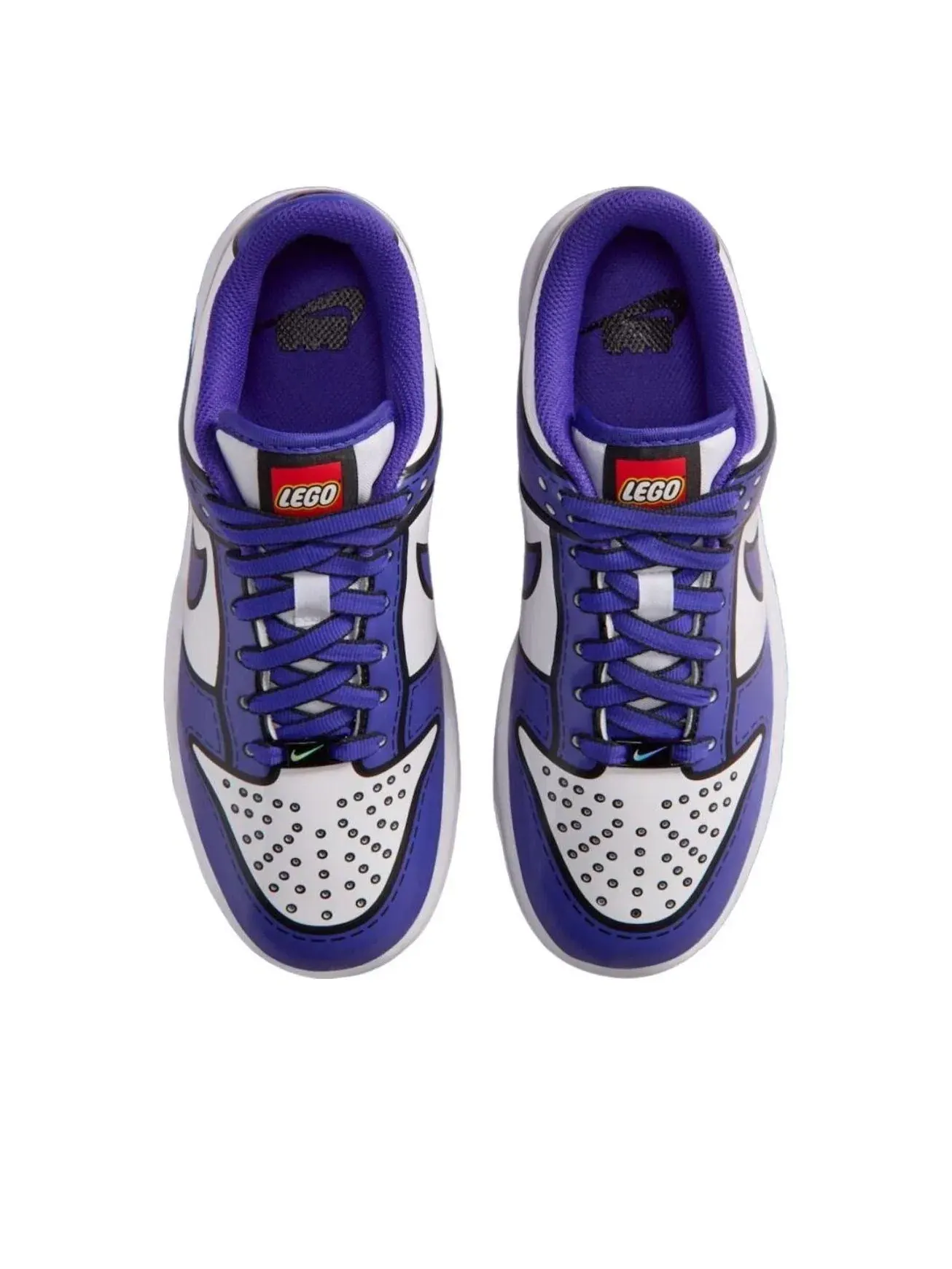 Детские кроссовки Nike Dunk Low с принтом — изображение 3 из 4, фиолетовый