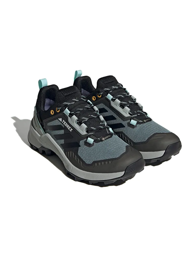 Походные кроссовки Adidas Terrex Swift R3 Gore-tex — изображение 3 из 6, черный/зеленый
