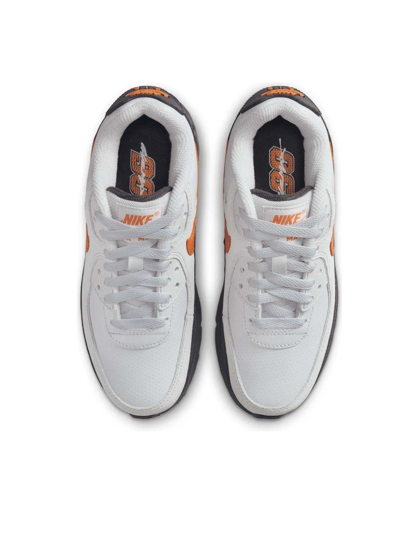 (GS) Nike Air Max 90 SE 'Vast Grey Safety Orange' — изображение 2 из 6, серый//белый/оранжевый