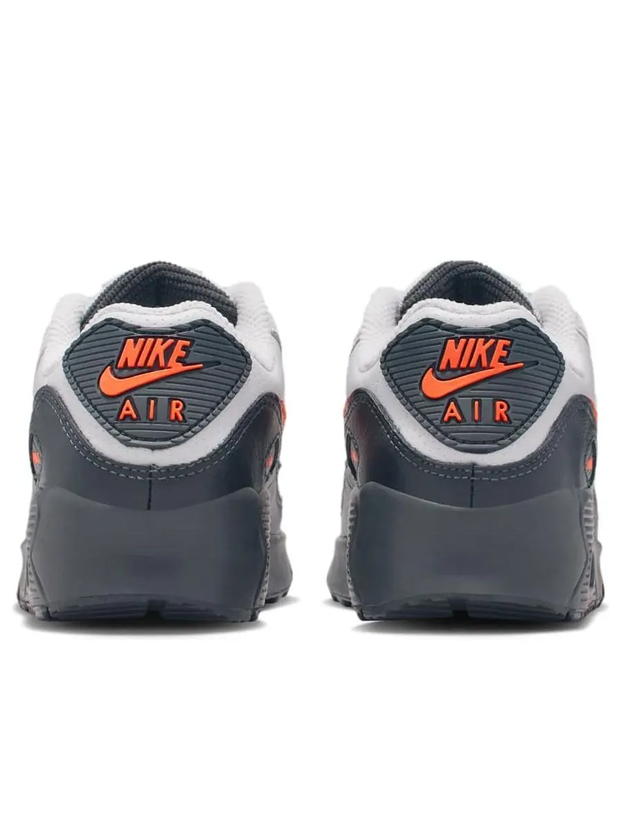 (GS) Nike Air Max 90 SE 'Vast Grey Safety Orange' — изображение 3 из 6, серый//белый/оранжевый