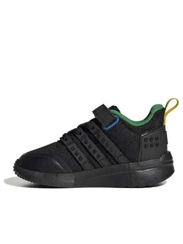 Кроссовки Racer tr21 эластичные шнурки и ремешок сверху x lego Adidas — изображение 1 из 4, черный/черный/зеленый