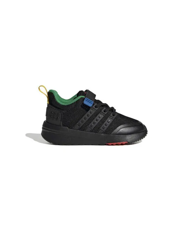 Кроссовки Racer tr21 эластичные шнурки и ремешок сверху x lego Adidas — изображение 2 из 4, черный/черный/зеленый