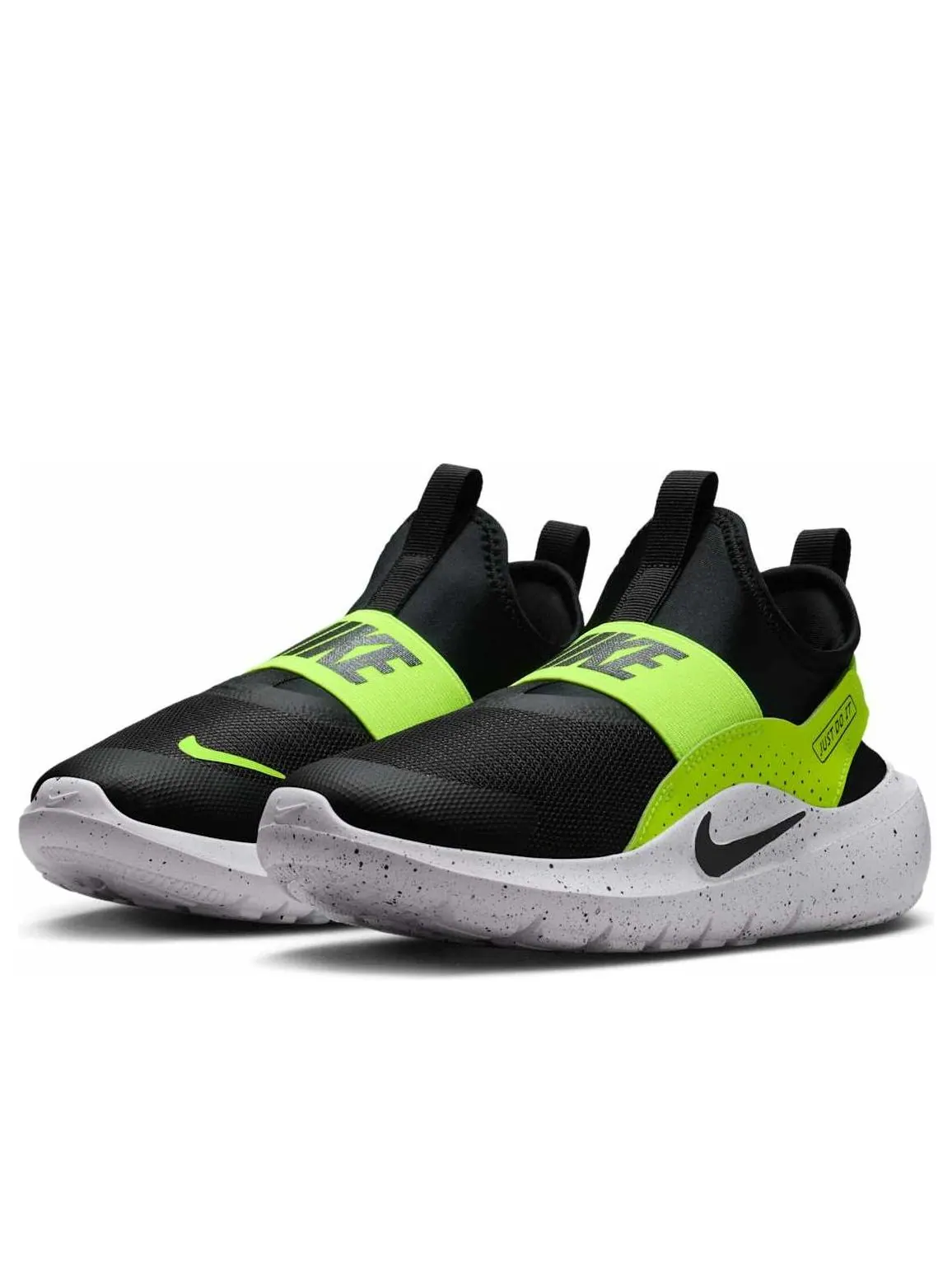 Кроссовки (GS) Nike Flex Runner 4 'Black Volt White' — изображение 4 из 6, черный