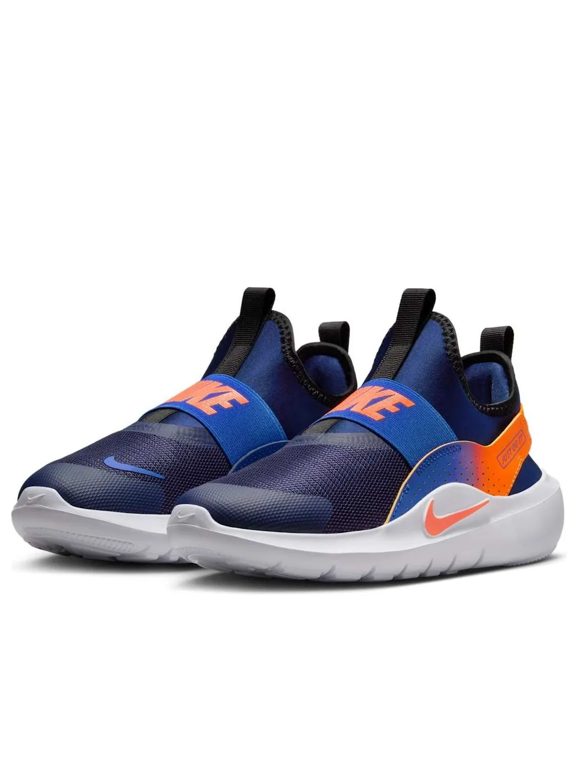 Кроссовки (GS) Nike Flex Runner 4 'Midnight Navy Total Orange Royal' — изображение 4 из 6, темно-синий