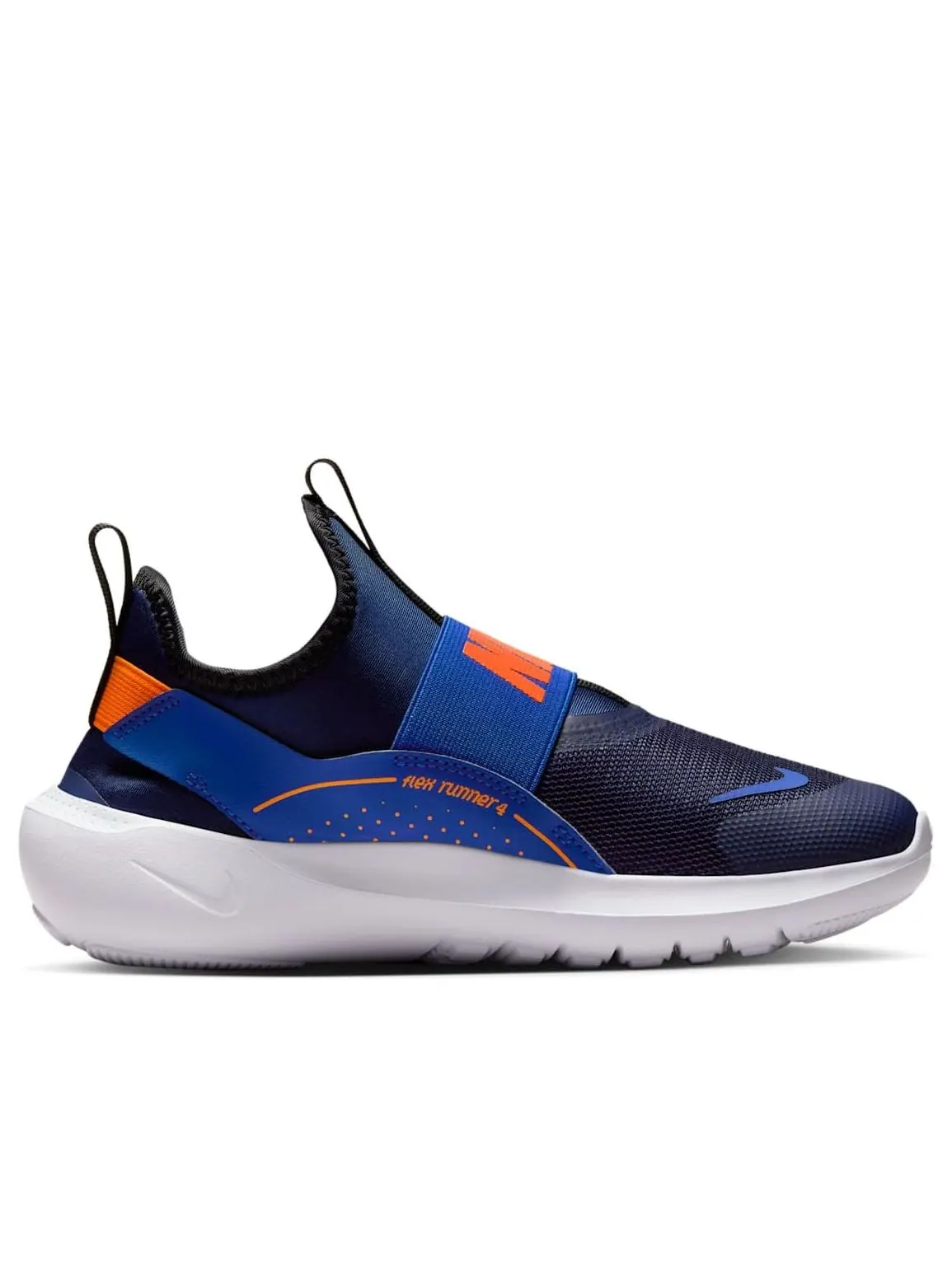 Кроссовки (GS) Nike Flex Runner 4 'Midnight Navy Total Orange Royal' — изображение 6 из 6, темно-синий