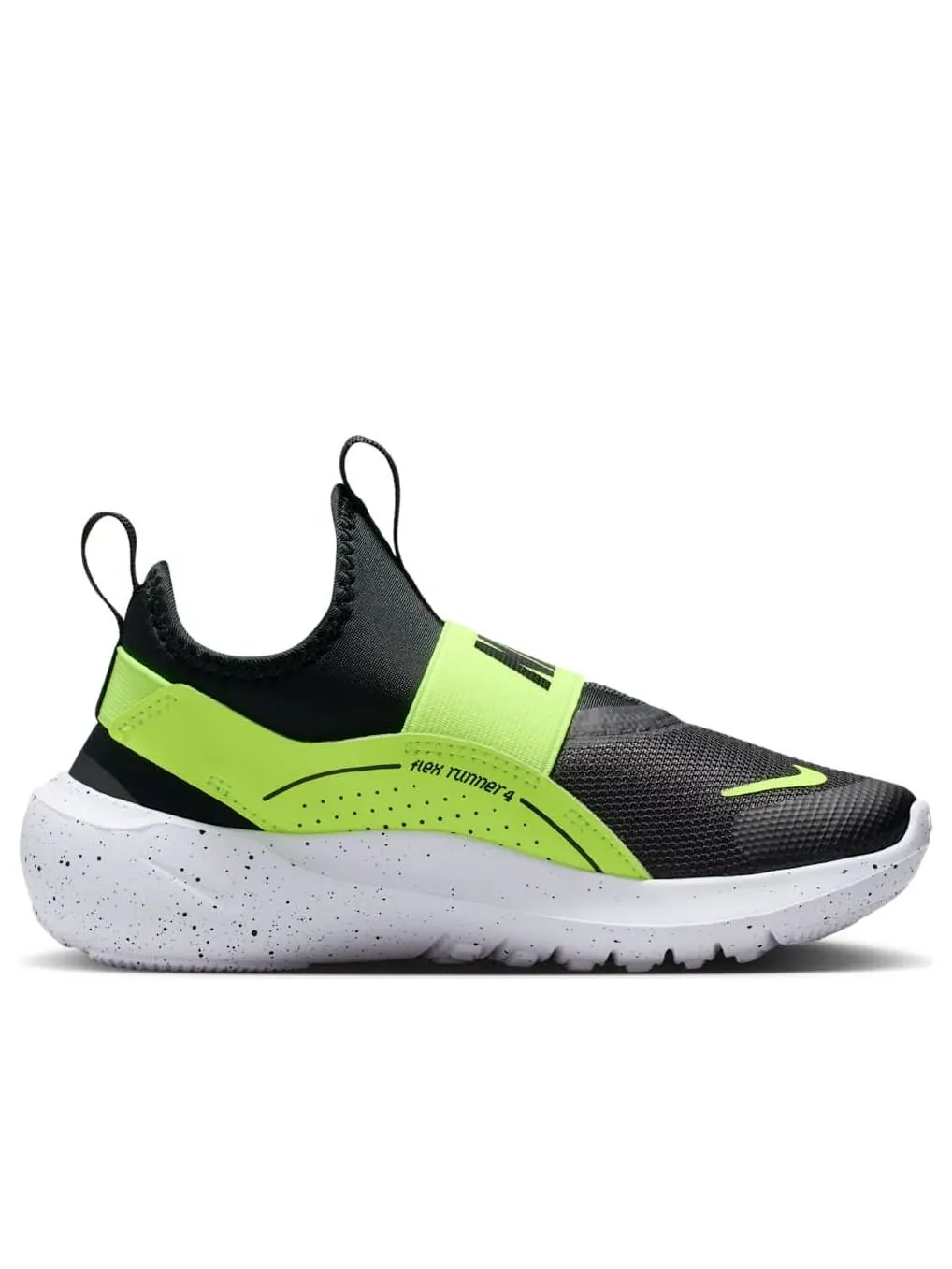 (PS) Кроссовки Nike Flex Runner 4 'Black Volt' — изображение 6 из 6, черный//белый/черный