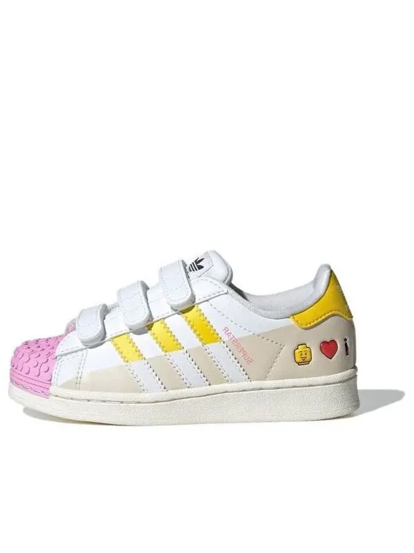 Кроссовки originals x lego superstar на липучке Adidas — изображение 1 из 4, белый/желтый/белый