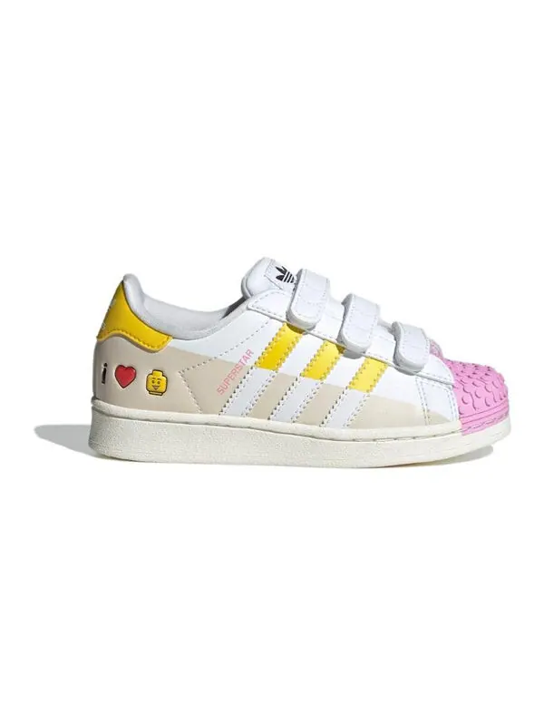 Кроссовки originals x lego superstar на липучке Adidas — изображение 2 из 4, белый/желтый/белый