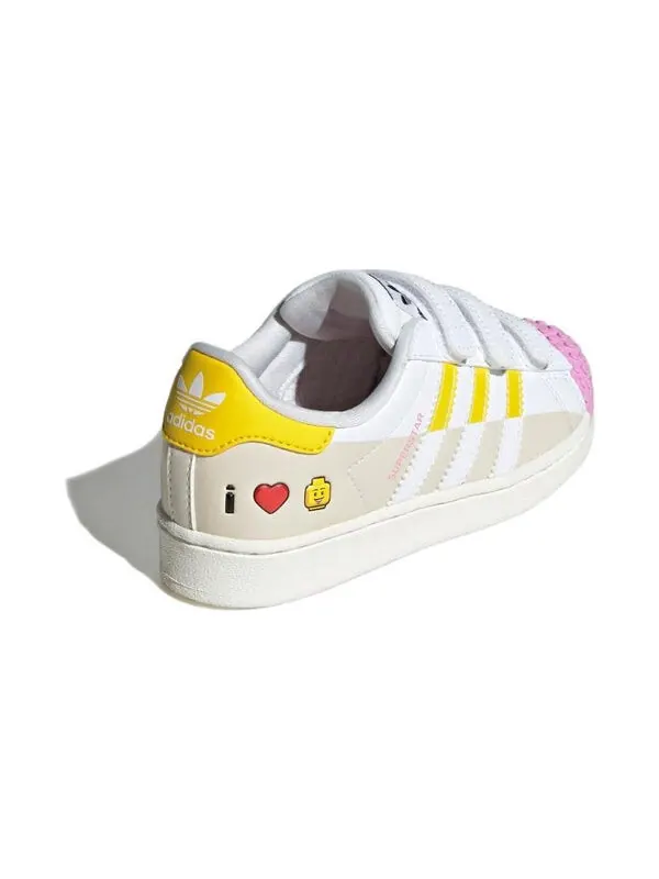 Кроссовки originals x lego superstar на липучке Adidas — изображение 4 из 4, белый/желтый/белый
