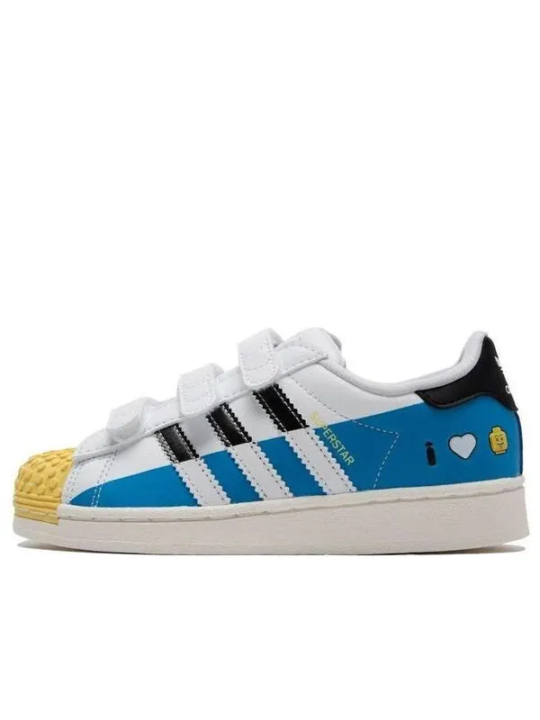 Кроссовки superstar x lego shoes Adidas — изображение 1 из 4, белый/черный/яркий синий