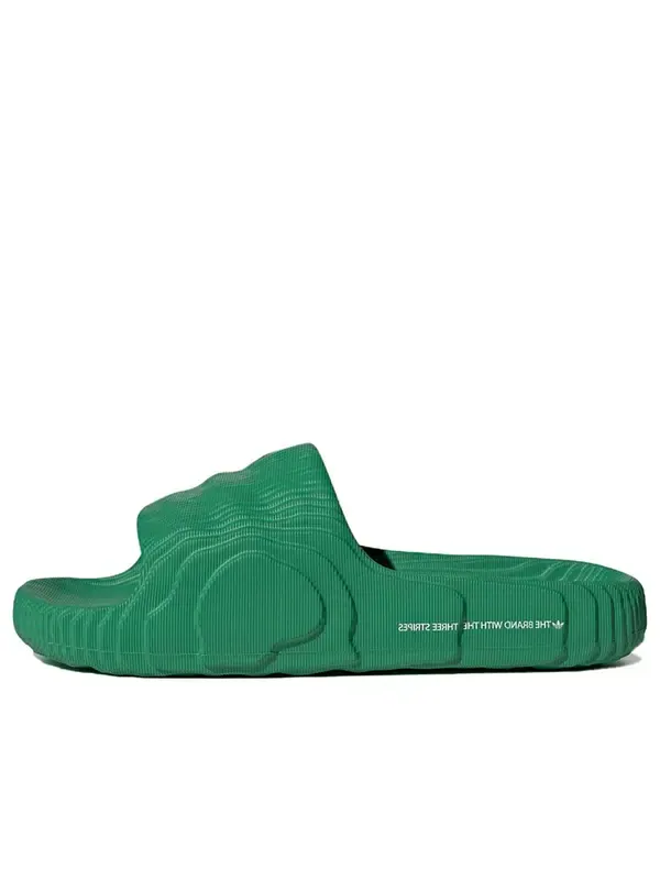 Тапочки adilette 22 слайда Adidas — изображение 1 из 4, зеленый/белый/зеленый
