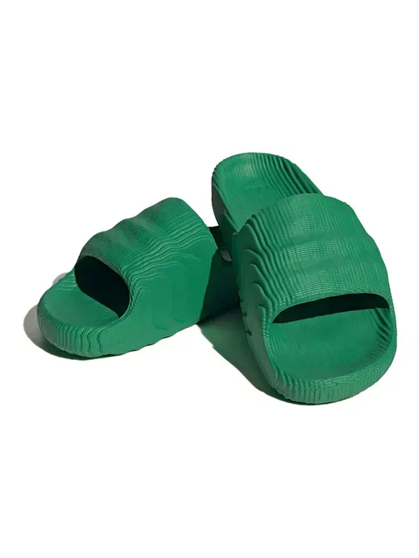 Тапочки adilette 22 слайда Adidas — изображение 3 из 4, зеленый/белый/зеленый
