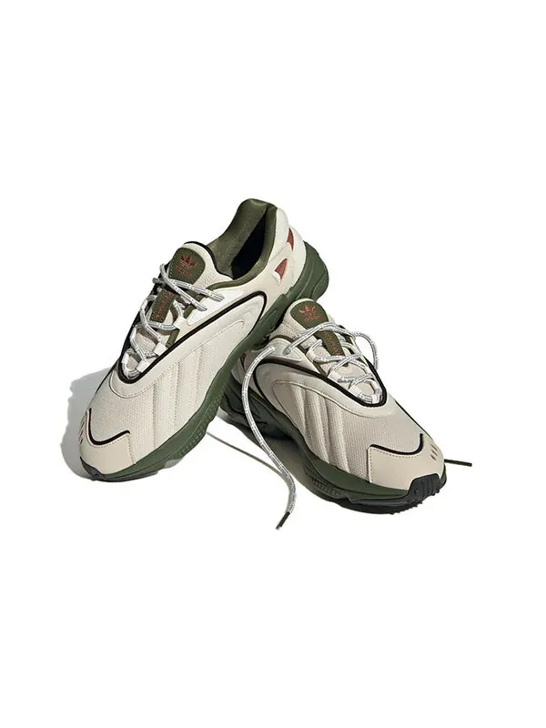 Кроссовки оригиналы oztral Adidas — изображение 3 из 4, белый/оливковый зеленый