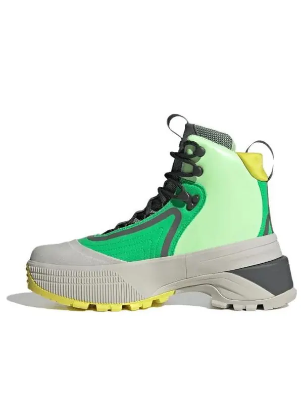 Кроссовки stella mccartney x terrex hiking boot 'solar lime chalk pearl' Adidas — изображение 1 из 4, зеленый