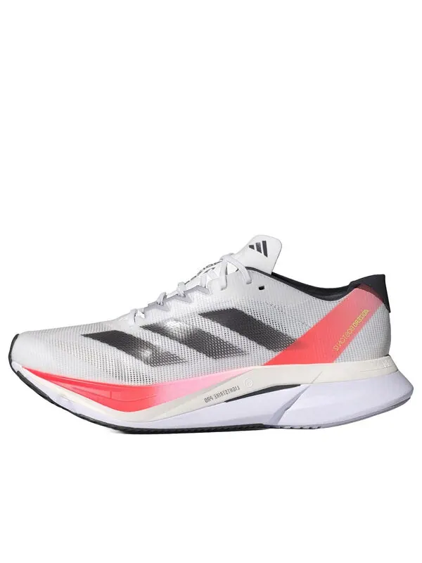 Кроссовки adizero boston 12 'white aurora solar red' Adidas — изображение 1 из 1, белый/металлик/красный