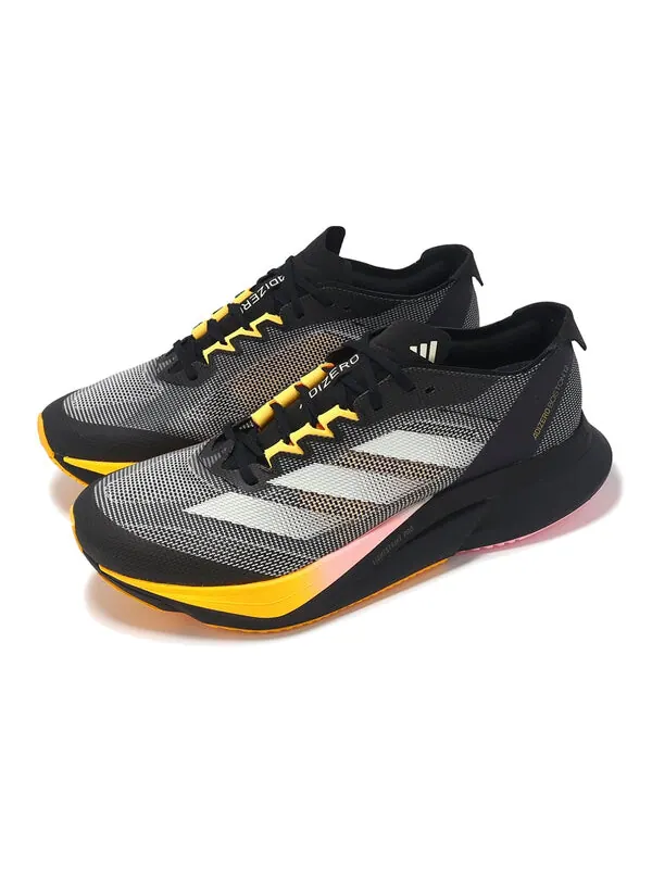 Кроссовки adizero boston 12 Adidas — изображение 3 из 4, черный/желтый/розовый