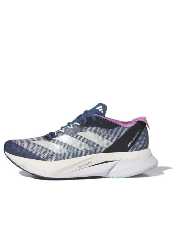 Кроссовки adizero boston 12 'preloved ink zero metalic aurora ink' Adidas — изображение 1 из 4, серый