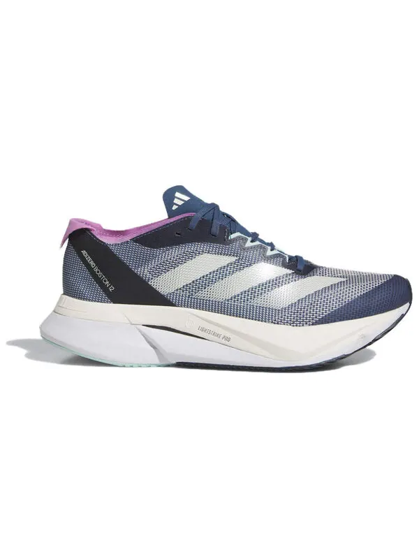 Кроссовки adizero boston 12 'preloved ink zero metalic aurora ink' Adidas — изображение 2 из 4, серый