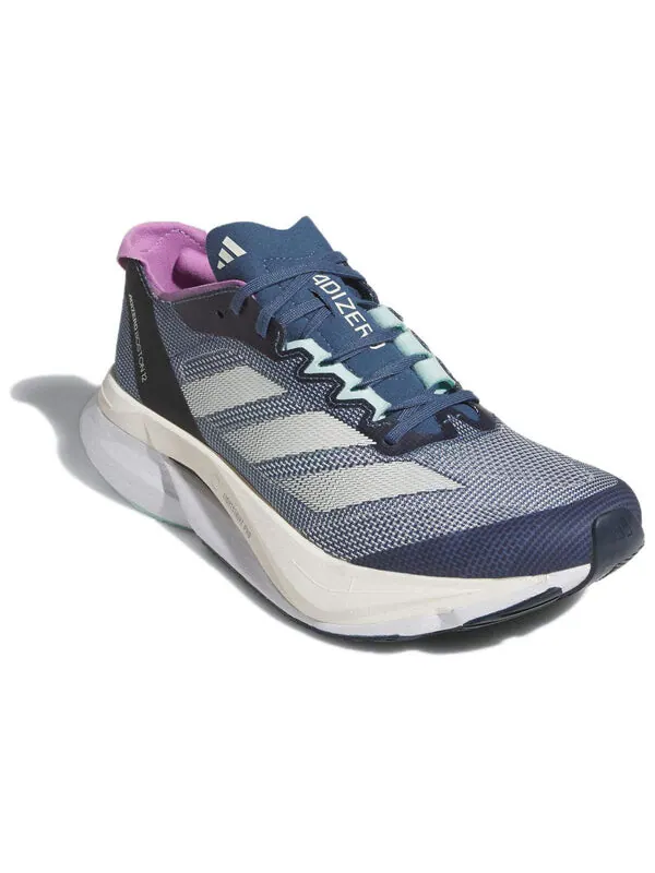 Кроссовки adizero boston 12 'preloved ink zero metalic aurora ink' Adidas — изображение 4 из 4, серый