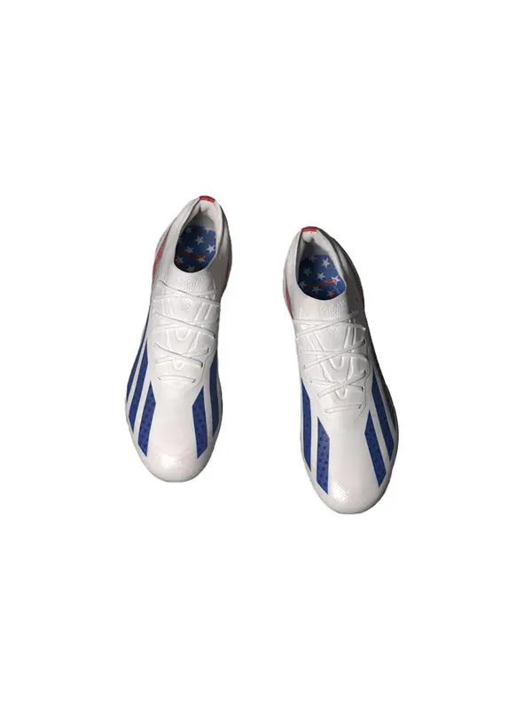 Кроссовки x crazyfast.1 fg Adidas — изображение 2 из 3, белый/синий/красный