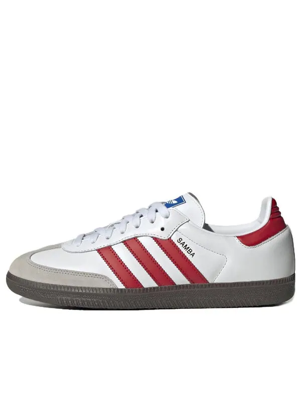 Кроссовки adidas Samba OG 'White Scarlet' — изображение 1 из 4, белый/коричневый/красный